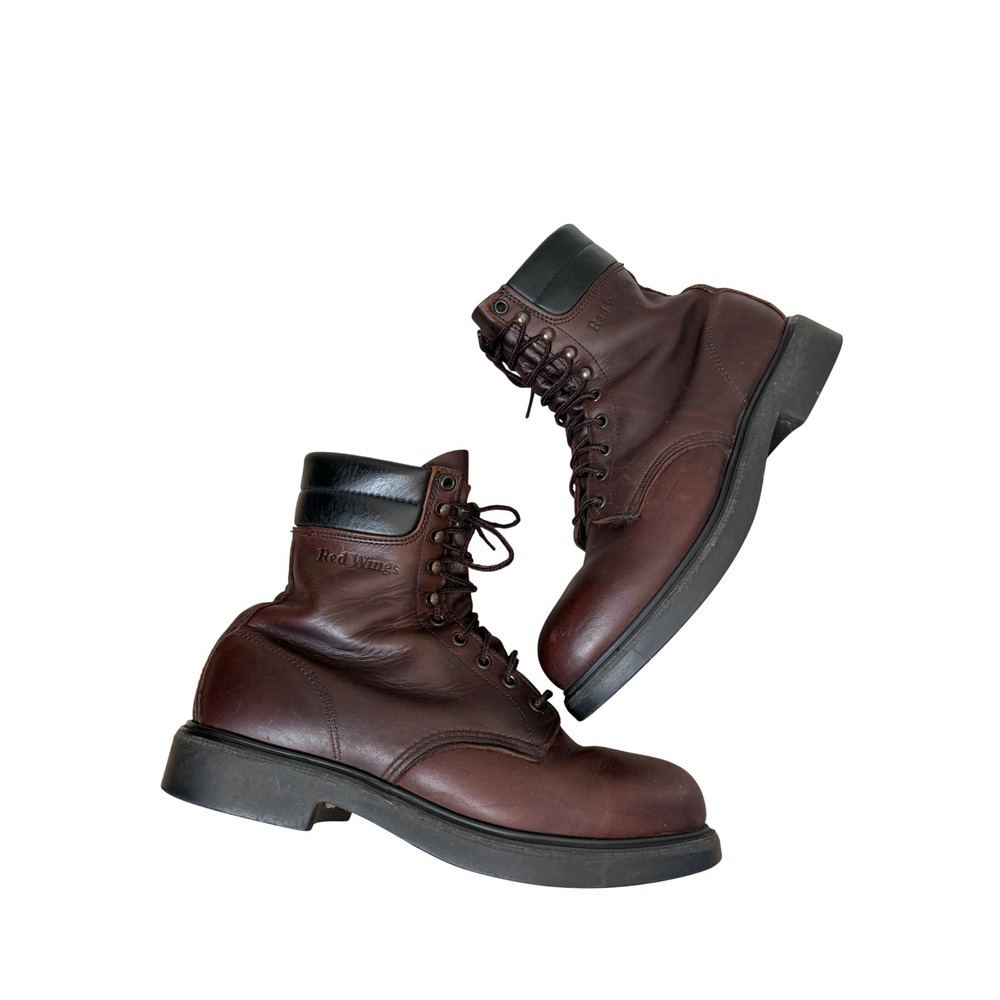 Vintage Red Wing Boots 2204 Steel Toe Brown Leather Work Made in USA 10.5 B